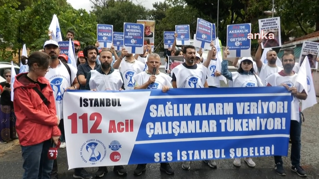 112 Çalışanlarından Eylem: ‘Acil Hastaya Gidecek Ambulans Yok’