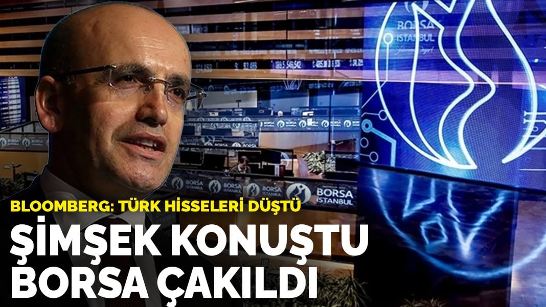 Şimşek konuştu borsa çakıldı: Türk hisseleri düştü