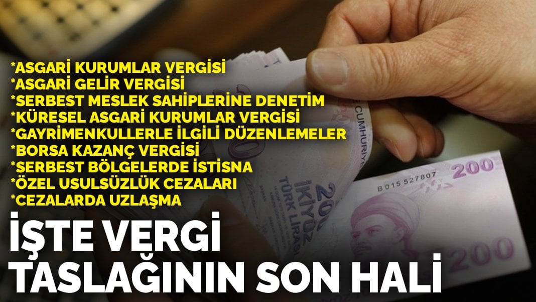 Tüm Türkiye’yi ilgilendiriyor! İşte vergi taslağının son hali! A’dan z’ye yeni vergi paketi…