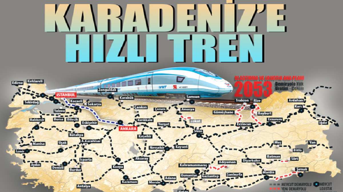 Ordu, Giresun, Trabzon, Rize ve Artvin’e hızlı tren müjdesi! Sonunda geliyor