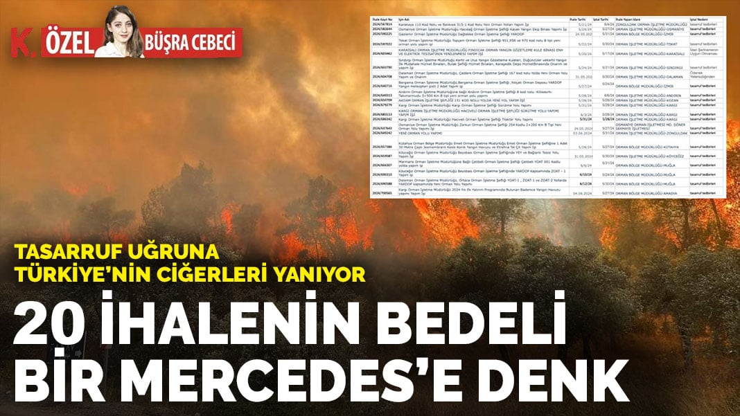 Tasarruf uğruna Türkiye’nin ciğerleri yanıyor: 20 ihalenin bedeli bir Mercedes’e denk