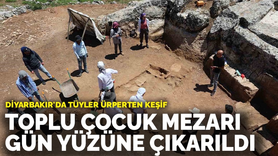 Diyarbakır’da tüyler ürperten keşif! Toplu çocuk mezarı gün yüzüne çıkarıldı