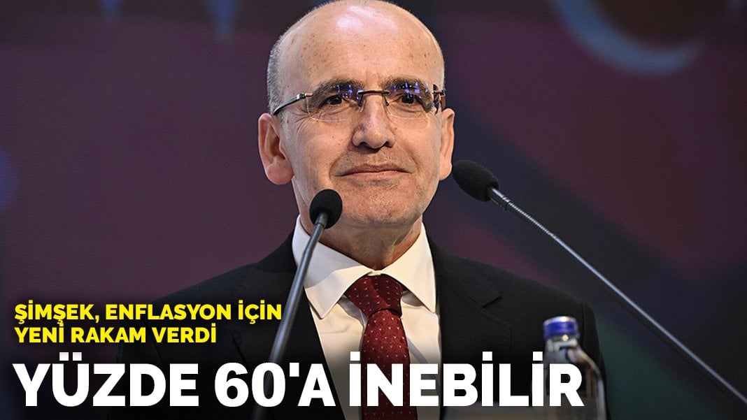 Enflasyon için Mehmet Şimşek yeni rakam verdi: Yüzde 60 civarına inebilir