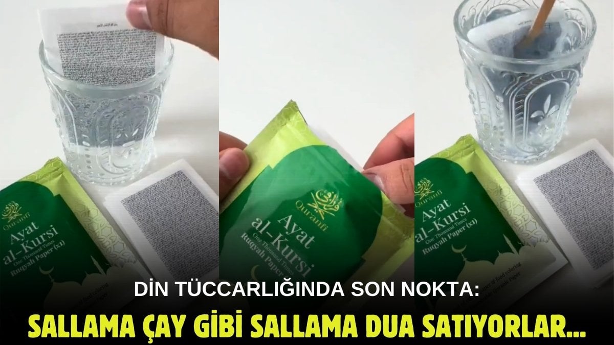 Sallama çay değil sallama dua! Görenler hayrete düştü: Suya atıp okunmuş su yapıyorlar