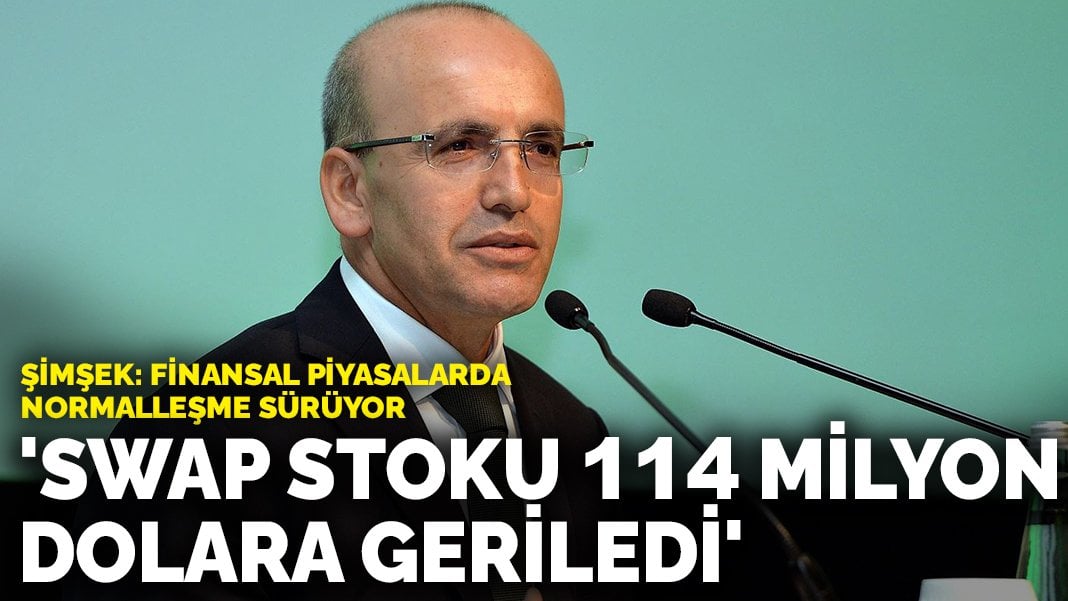 Şimşek: Swap stoku 114 milyon dolara geriledi