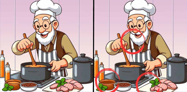 Yemek pişiren iki yaşlı aşçı arasındaki 3 fakı sadece yüksek IQ'su olanlar 12 saniyede buluyor - Resim : 5