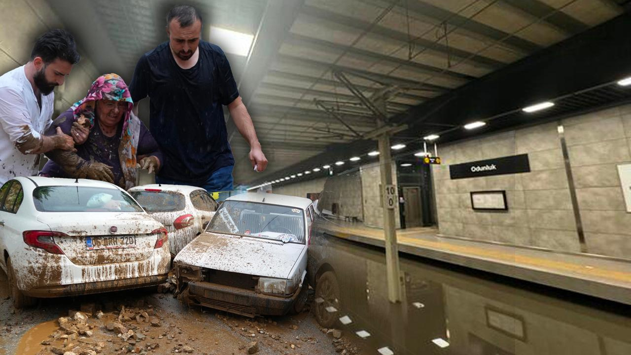 Sadece 2 saat yetti! Bursa’yı sağanak vurdu, dere taştı, metrolar göle döndü