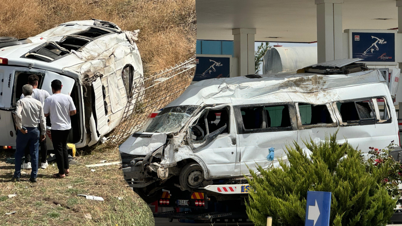 Diyarbakır’da Minibüs ile Kamyonet Çarpıştı! Kaza Anı Güvenlik Kamerasına Yansıdı