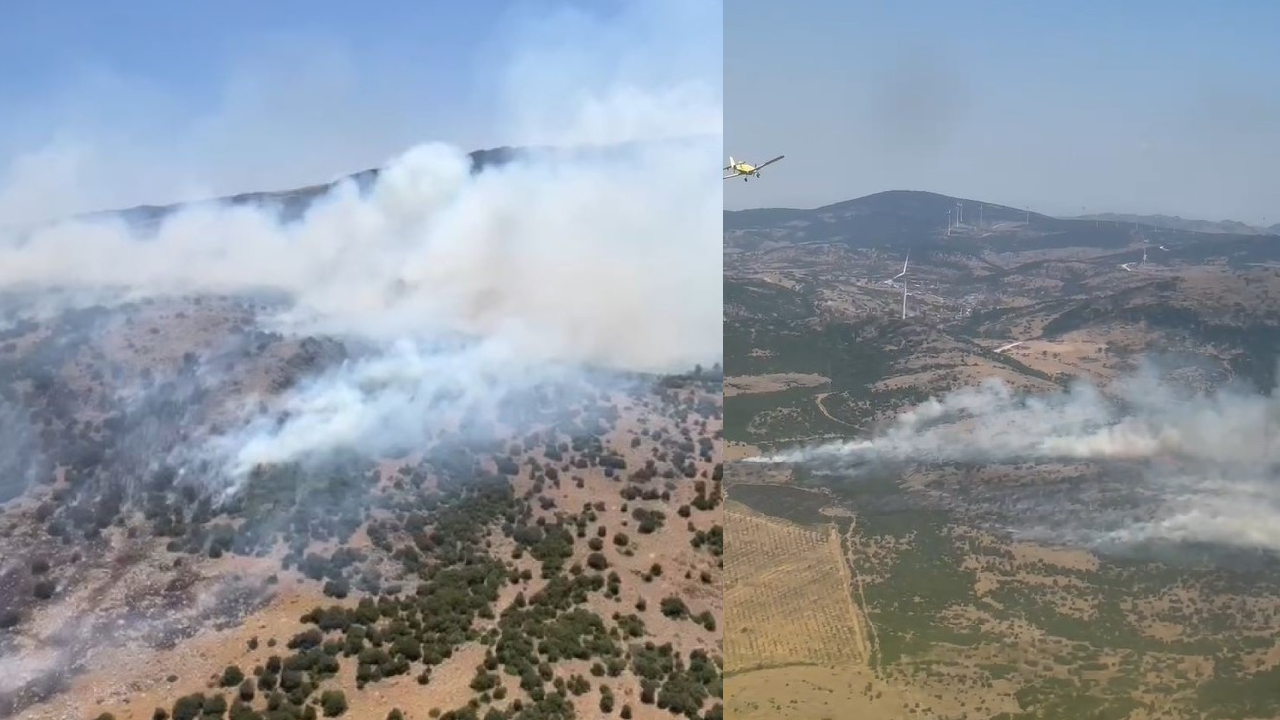 Manisa’da Orman Yangını: Havadan Ve Karadan Müdahale!