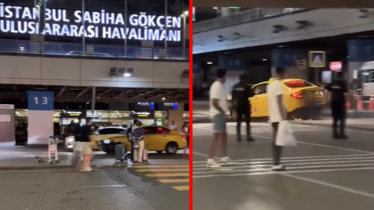 Sabiha Gökçen Havalimanı’nda Taksici Dehşet Saçtı, Önüne Gelen Her Şeye Çarptı!