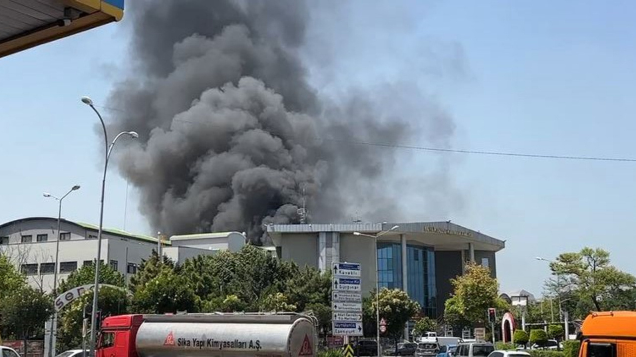 Sanayi sitesinde korkutan yangın