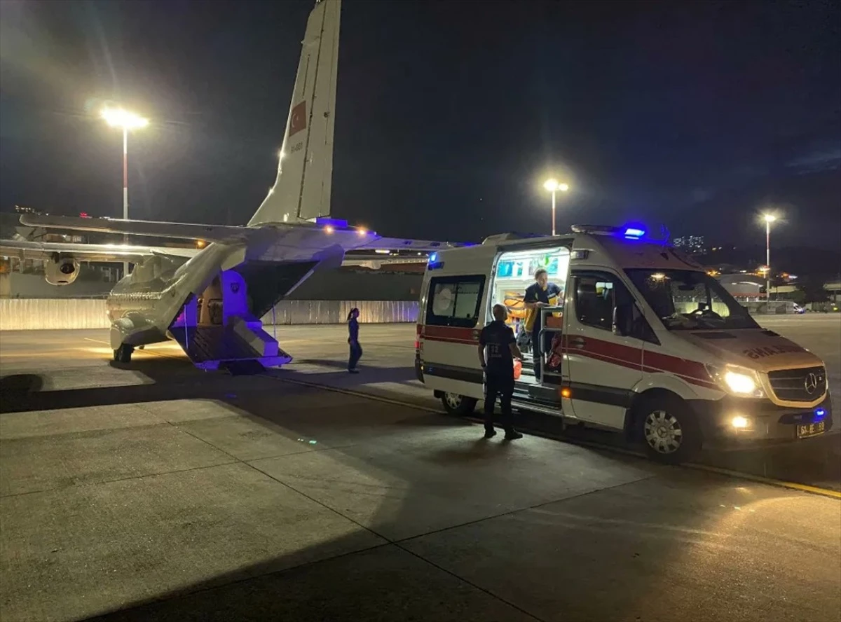 Trabzon’da kalp kası hastalığı tedavisi gören çocuklar ambulans uçakla Ankara’ya nakledildi