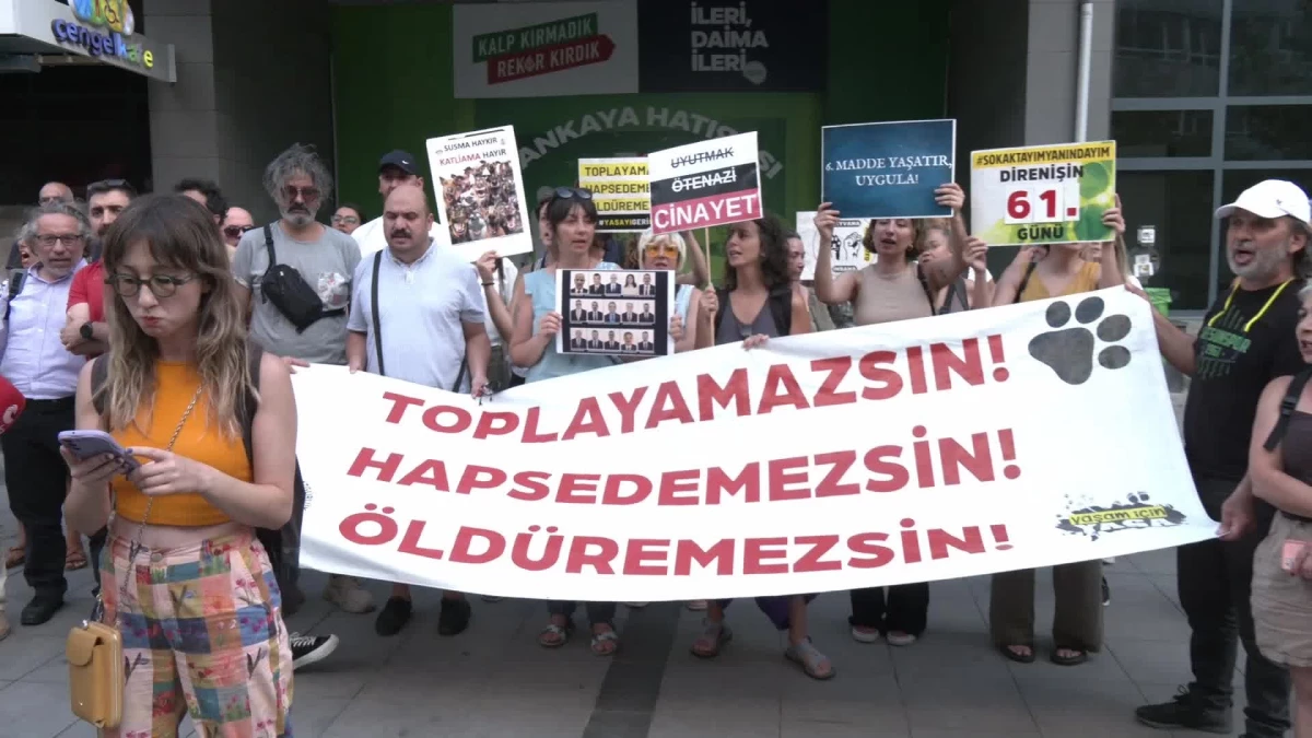 Hayvan Hakları Savunucuları Ankara’da Eylem Yaptı