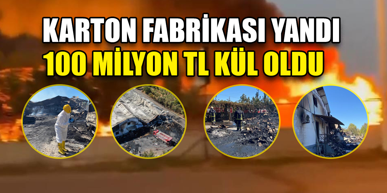 Antalya’da karton fabrikası yandı: 100 milyon TL kül oldu