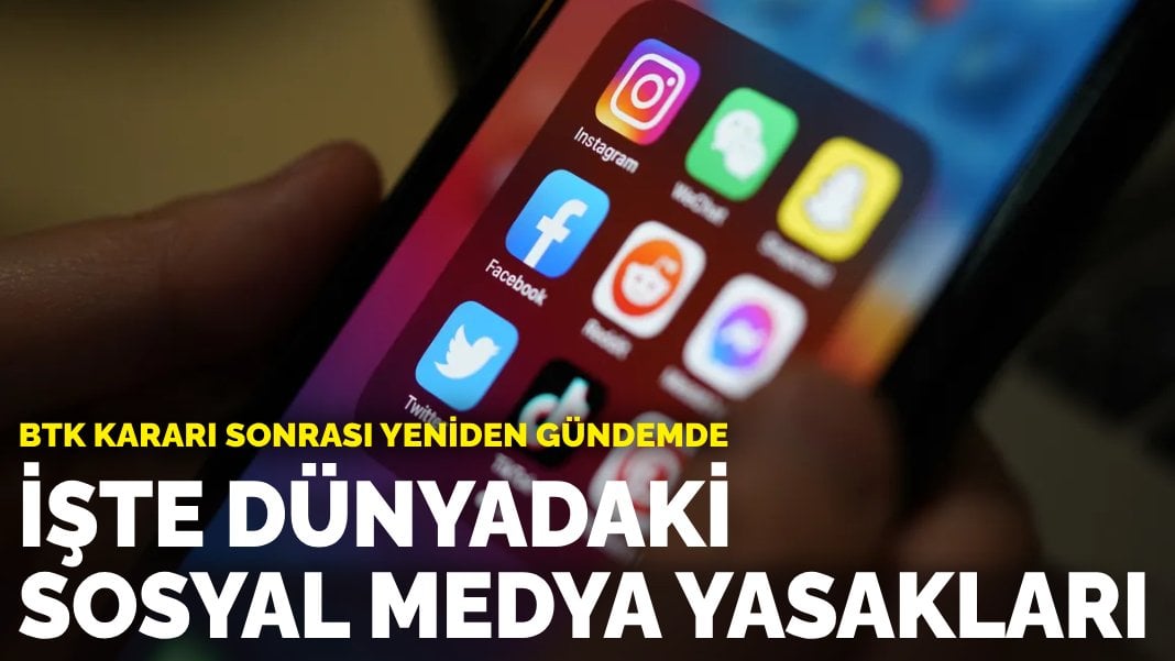 BTK kararı sonrası yeniden gündemde: İşte dünyadaki sosyal medya yasakları