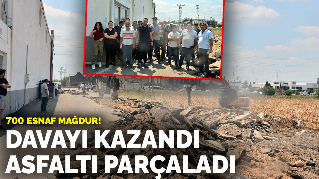 Davayı kazandı, iş merkezine giden tek yolu parçaladı: 700 esnaf mağdur!