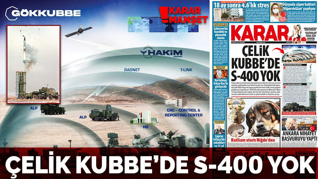 Çelik Kubbe’de S-400 yok