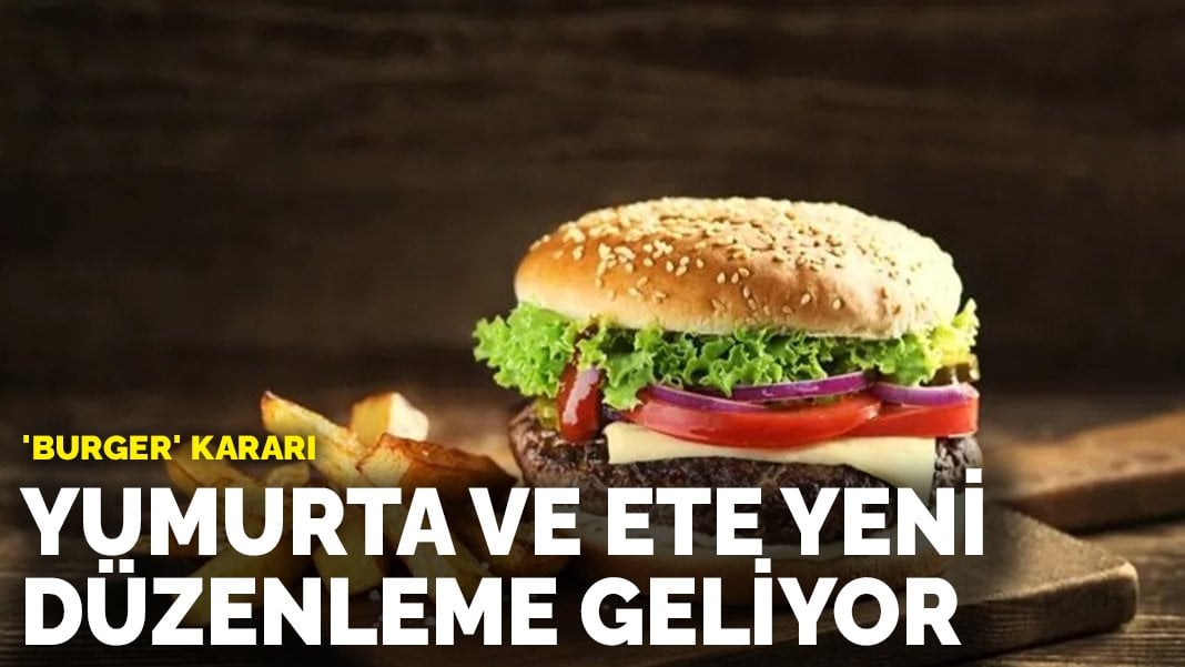 ‘Burger’ kararı: Yumurta ve ete yeni düzenleme geliyor