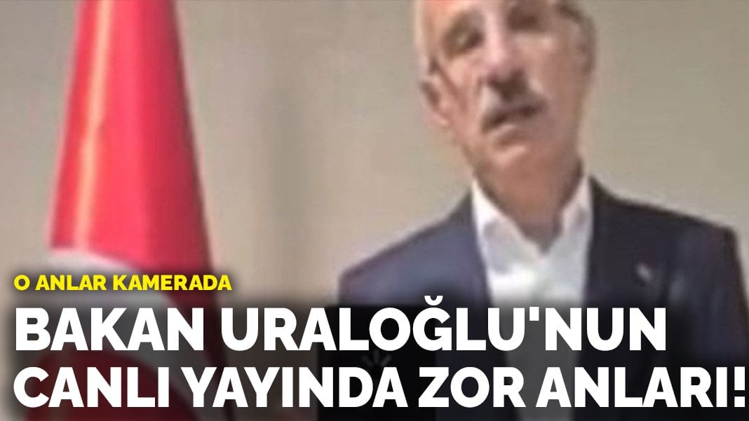 Bakan Uraloğlu’nun canlı yayında zor anları! O anlar kamerada