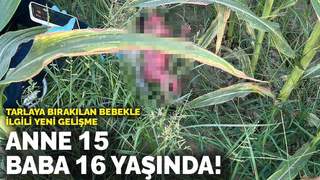 Tarlaya bırakılan bebekle ilgili yeni gelişme! Anne 15, baba 16 yaşında!