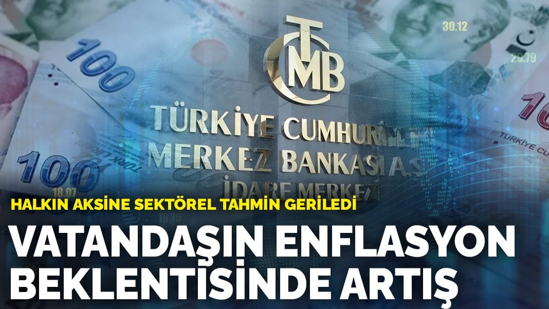 Vatandaşın enflasyon beklentisinde artış: Halkın aksine sektörel tahmin geriledi