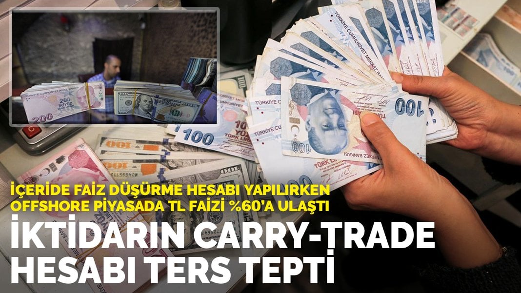 İktidarın carry-trade hesabı ters tepti: İçeride faiz düşürme hesabı yapılırken offshore piyasada TL faizi %60’a ulaştı