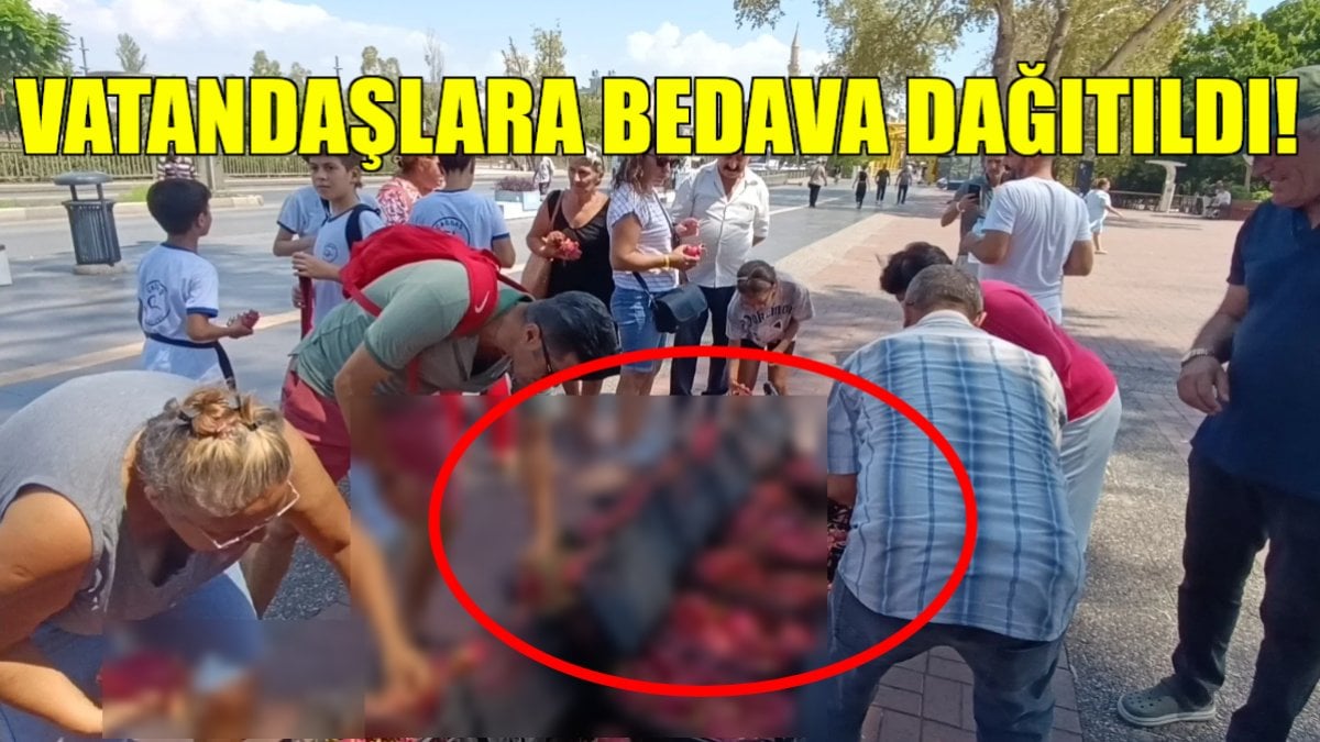 Duyan akın akın koştu! Vatandaş zor alıyordu, pazarda tanesi 5 Euro’ya satılan meyveyi bedava dağıttı