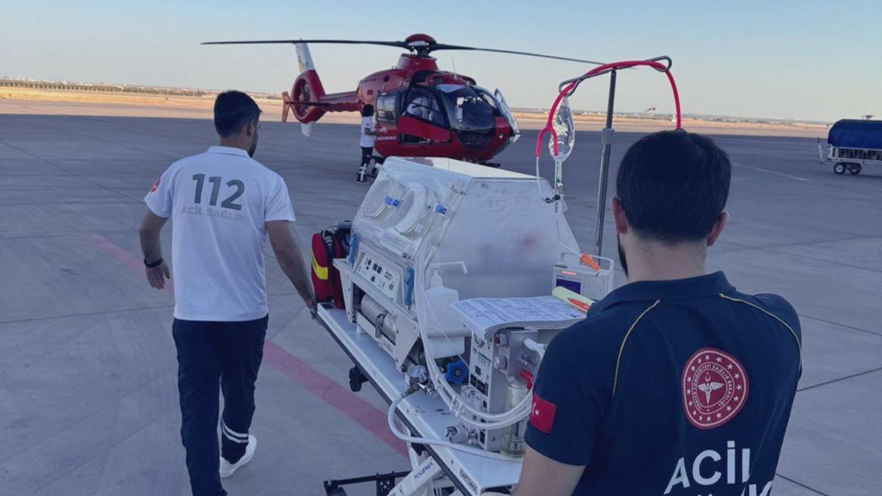 Ambulans Helikopter, Bir Günlük Bebek İçin Havalandı