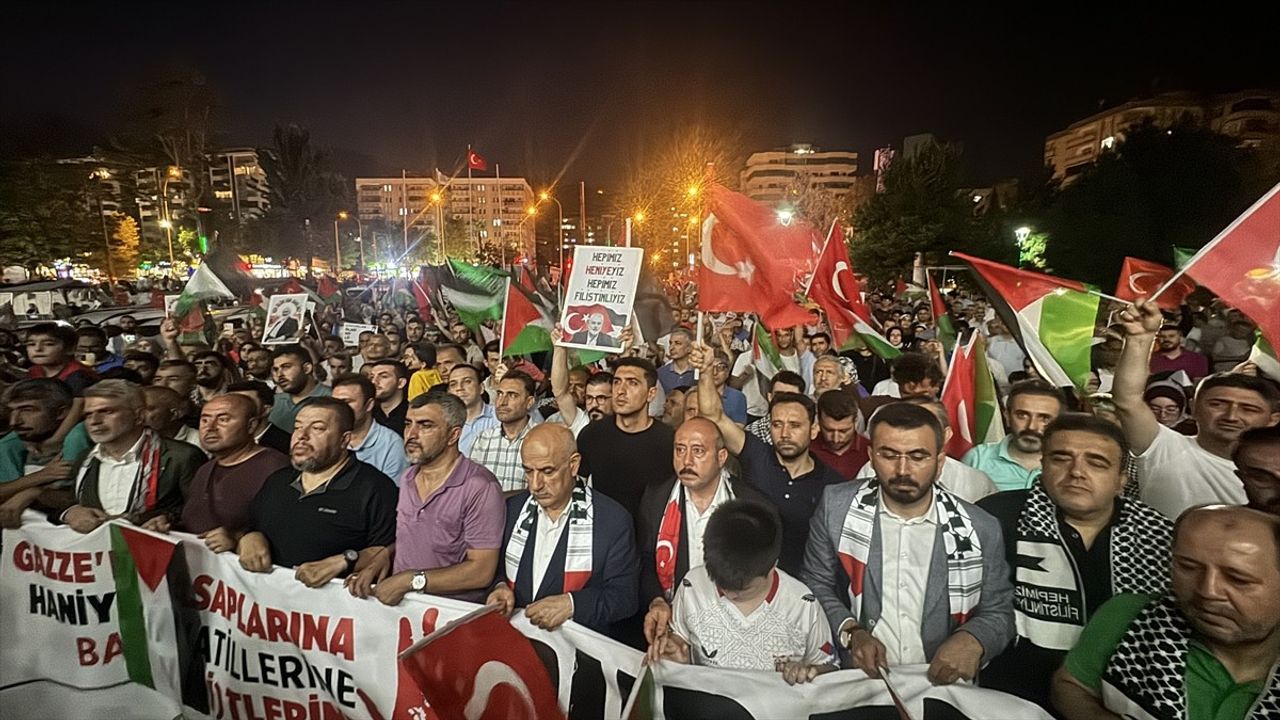 Gaziantep, Adıyaman ve Kahramanmaraş’ta Heniyye Suikastı Protesto Edildi