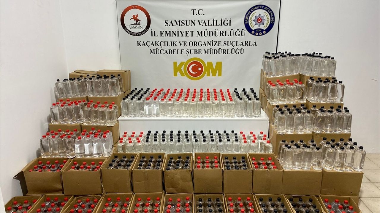 Samsun’da Kaçak Etik Alkol Operasyonu