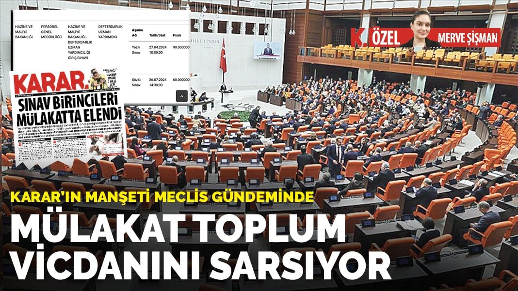 ANKARAGÜNDEM’ın manşeti meclis gündeminde: Mülakat toplum vicdanını sarsıyor