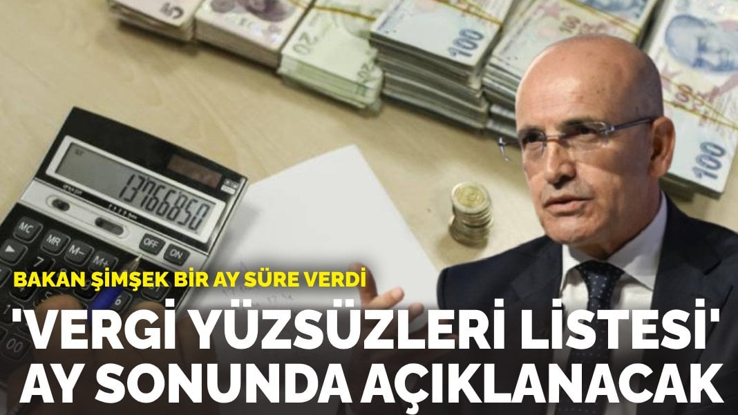 Bakan Şimşek bir ay süre verdi: ‘Vergi Yüzsüzleri Listesi’ ay sonunda açıklanacak