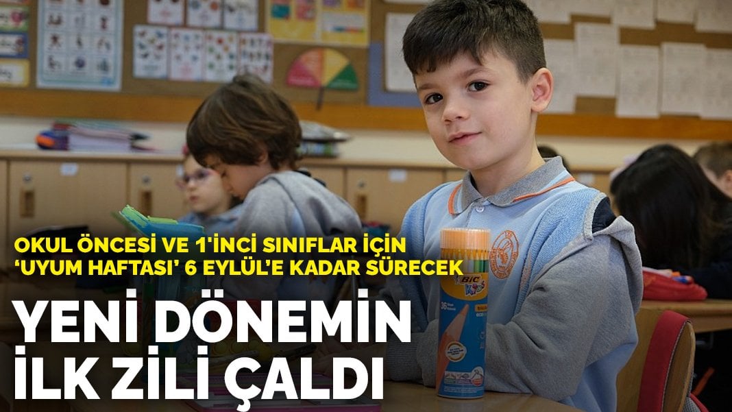 Yeni dönemin ilk zili çaldı: Okul öncesi ve 1’inci sınıflar için ‘uyum haftası’ 6 Eylül’e kadar sürecek