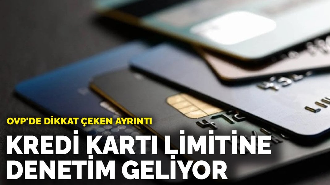 OVP’de dikkat çeken ayrıntı: Kredi kartı limitine denetim geliyor