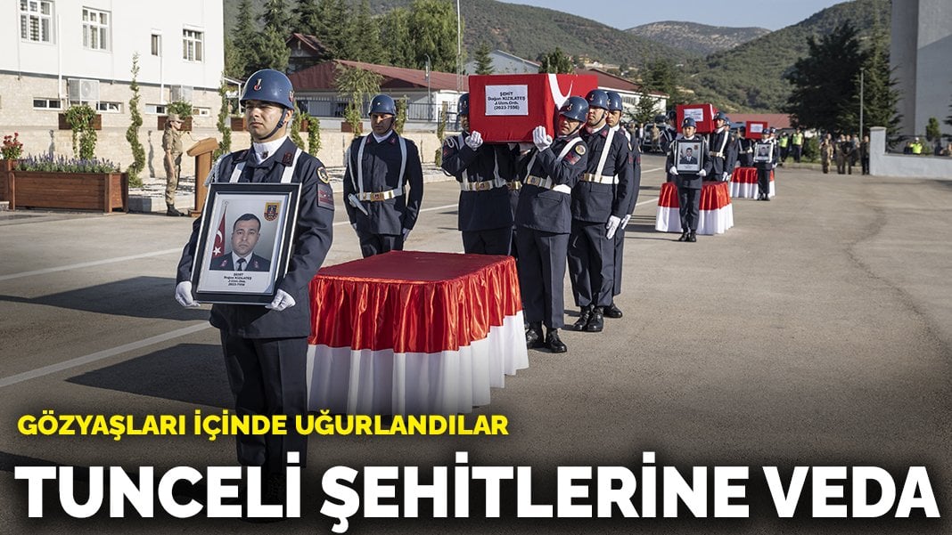 Tunceli şehitlerine veda