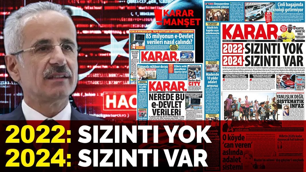 Ulaştırma Bakanı Uraloğlu’ndan iki yıl sonra sızıntı itirafı