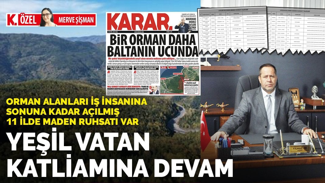 Orman alanları iş insanına sonuna kadar açılmış: 11 ilde maden ruhsatı var