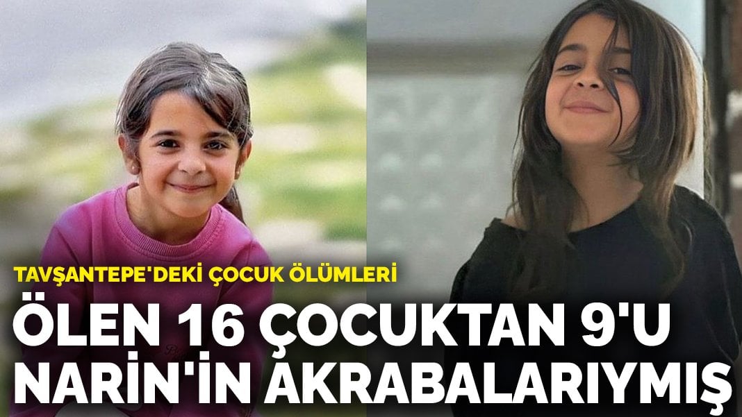 Tavşantepe’deki çocuk ölümleri: Ölen 16 çocuktan 9’u Narin’in akrabalarıymış