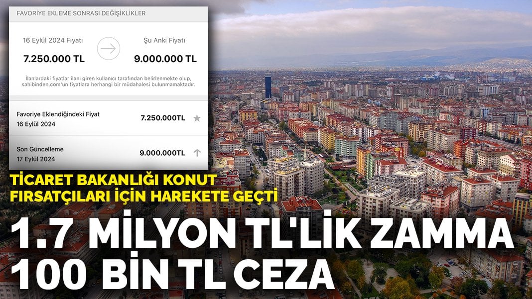 Ticaret Bakanlığı fırsatçılığa geçit vermedi: 1.7 milyon TL’lik zamma 100 bin TL ceza