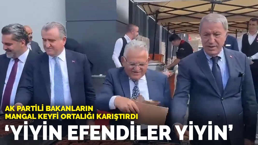 AK Partililerin sucuk mangal keyfine sosyal medyadan tepki yağdı: Yiyin efendiler yiyin