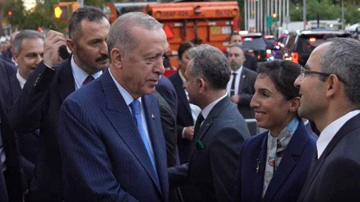 Erdoğan’ı ABD’de Hafize Gaye Erkan karşıladı