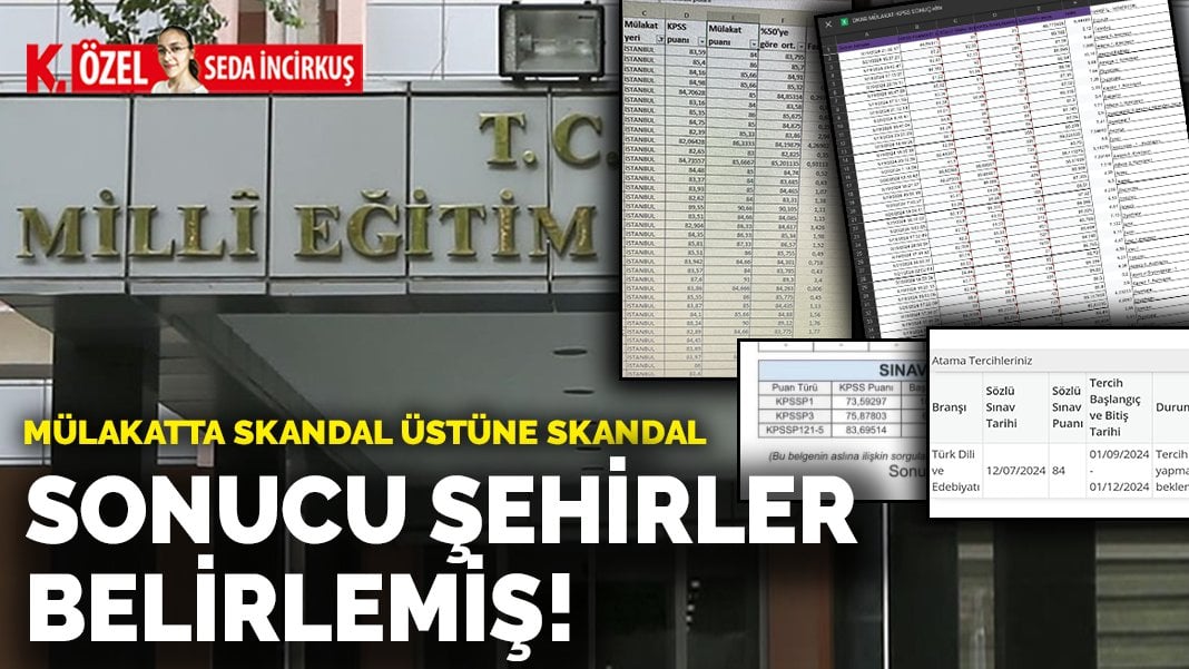 Mülakatta skandal üstüne skandal: Sonucu şehirler belirlemiş!