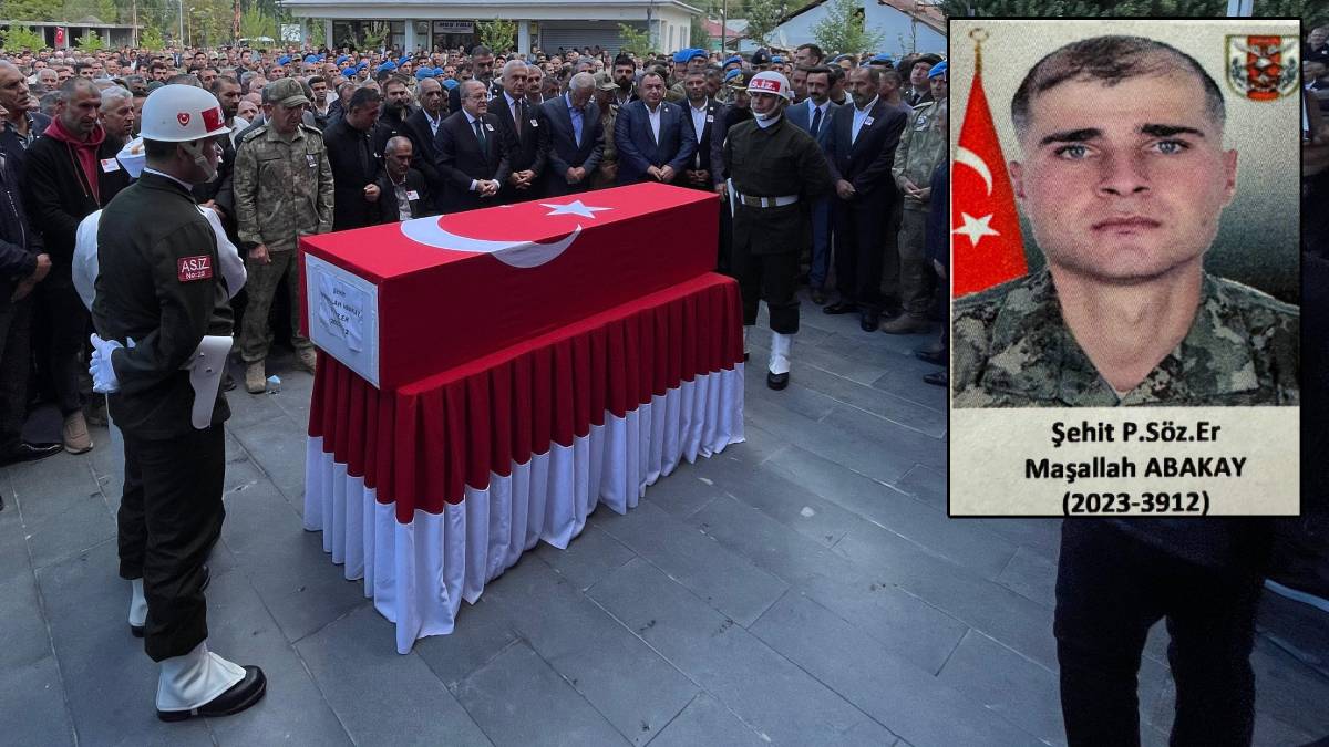 Şehit sözleşmeli er Maşallah Abakay, son yolculuğuna uğurlandı