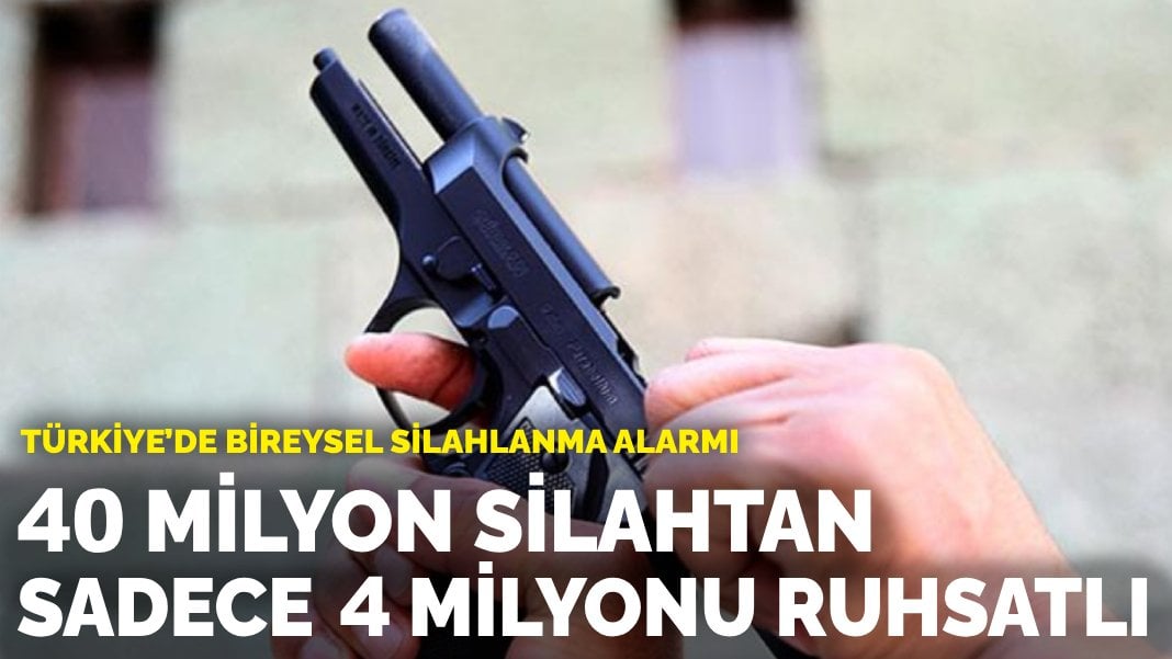 Türkiye’de bireysel silahlanma alarmı: 40 milyon silahtan yalnızca 4 milyonu ruhsatlı