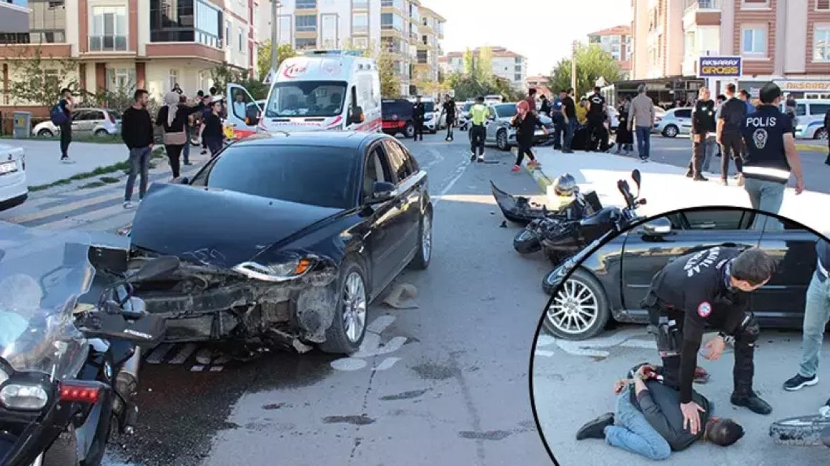 Aksaray’da ‘dur’ ihtarına uymayan sürücü kazaya neden oldu: Araçtaki anne ve 2 aylık kızı yaralandı