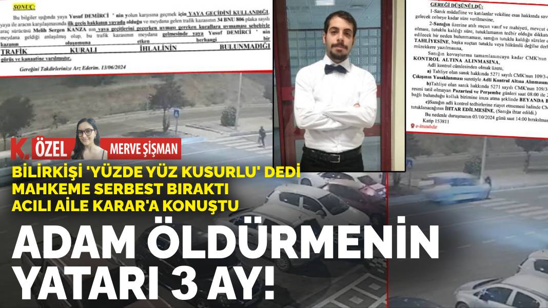 Adam öldürmenin yatarı 3 ay!