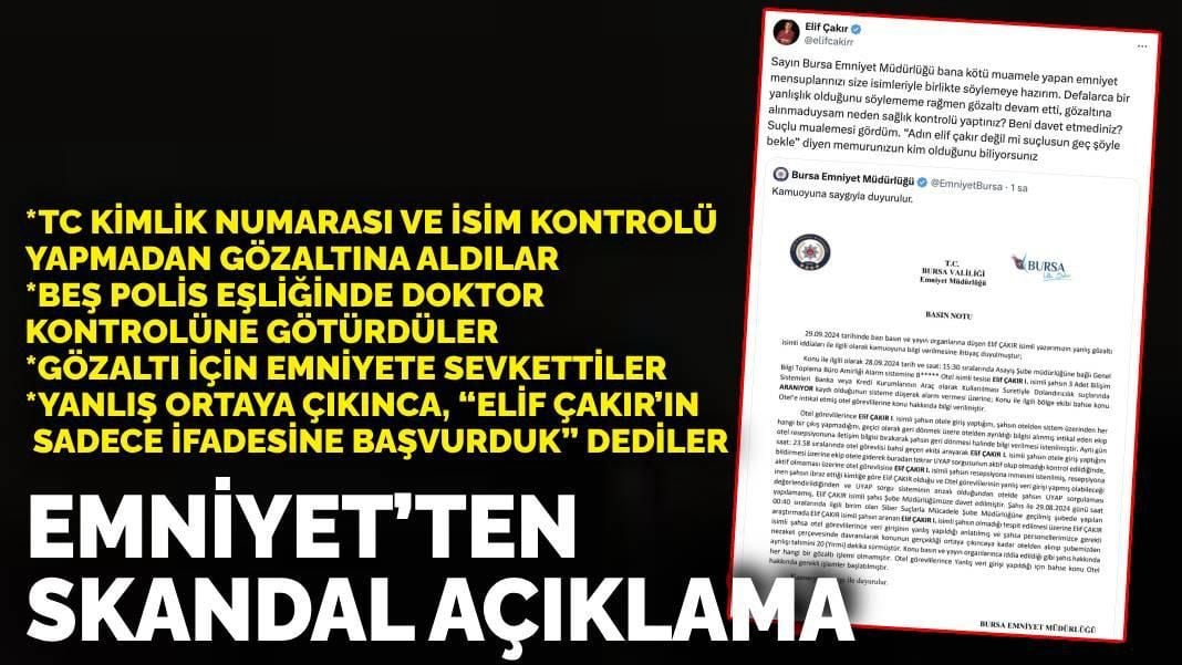 Emniyetten skandal açıklama: Elif Çakır’ın sadece ifadesine başvurduk