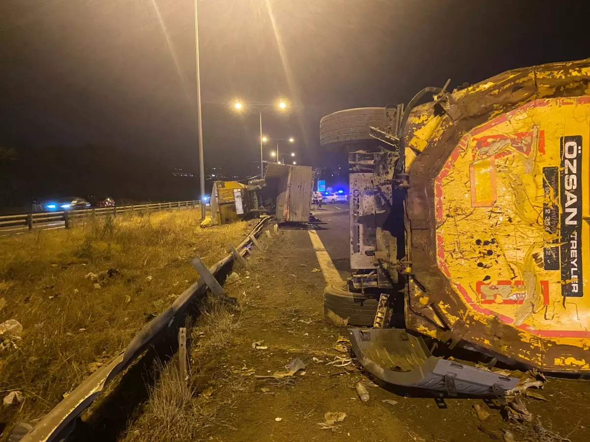 Ankara Çevre Yolu’nda TIR Kazası: Şans Eseri Yaralanan Yok