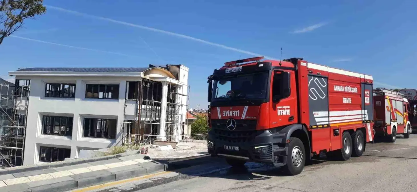 Ankara’da İnşaatta Yangın: 1 İşçi Yaralandı