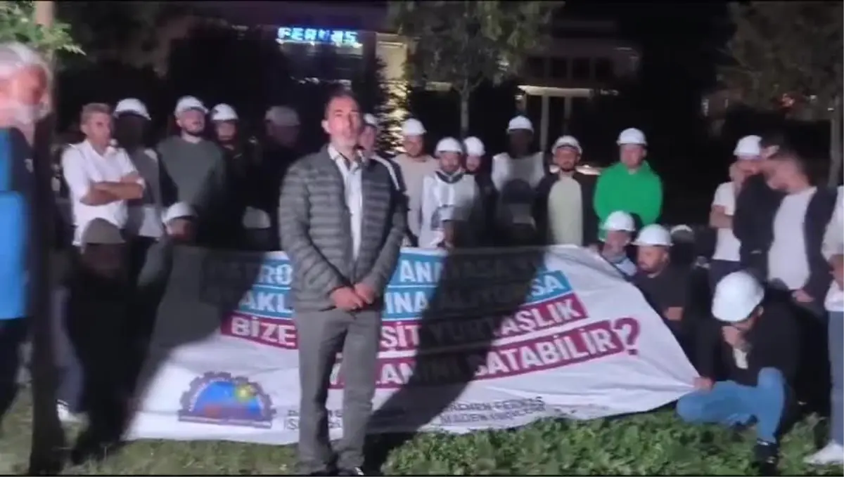 Fernas Madencilik İşçileri Eylemlerine Devam Ediyor